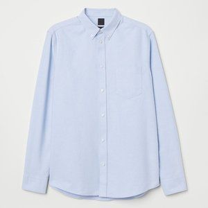 H&M Regular Fit Oxford Shirt - Light Blue